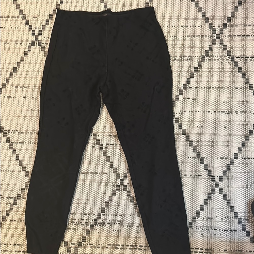 Black Patterned Pants